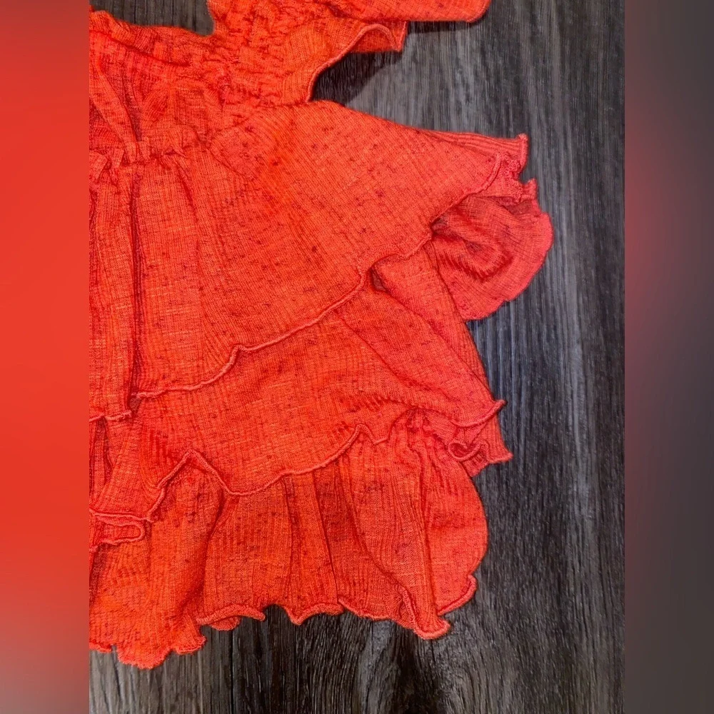 Free people ruffled crop top S